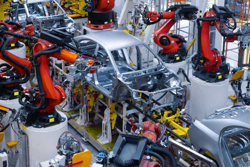 Automotive manufacturing with precision laser cutting production line